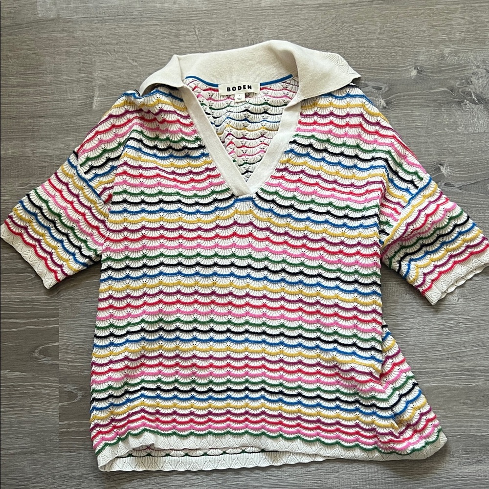 Boden Colorful Wave Pattern sweater